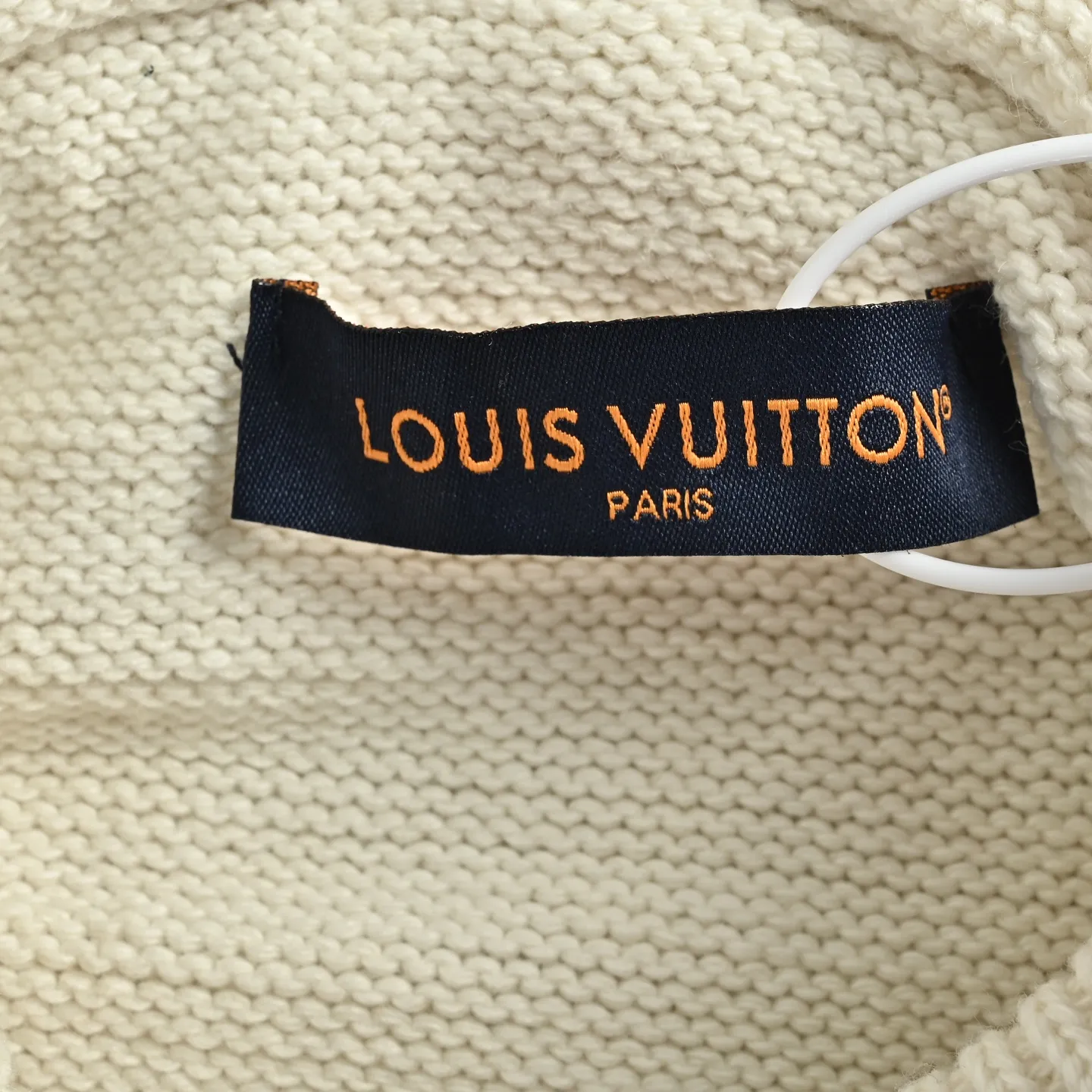 Louis Vuitton/Louis Vuitton embroidered logo knitted hooded sweater